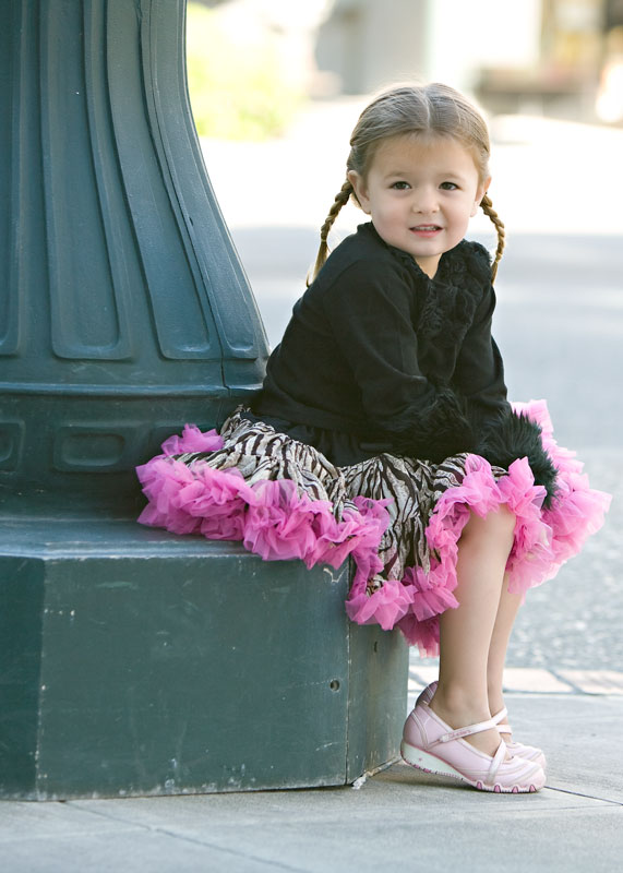 Zebra Pettiskirt with Pink Trim